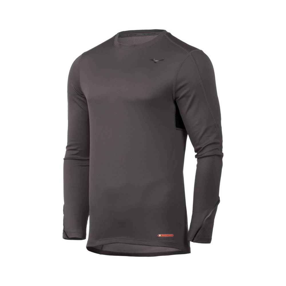 Base Layer Mizuno Breath Thermo® Long Sleeve Uomo - Profondo Grigie - 36129-MKGP